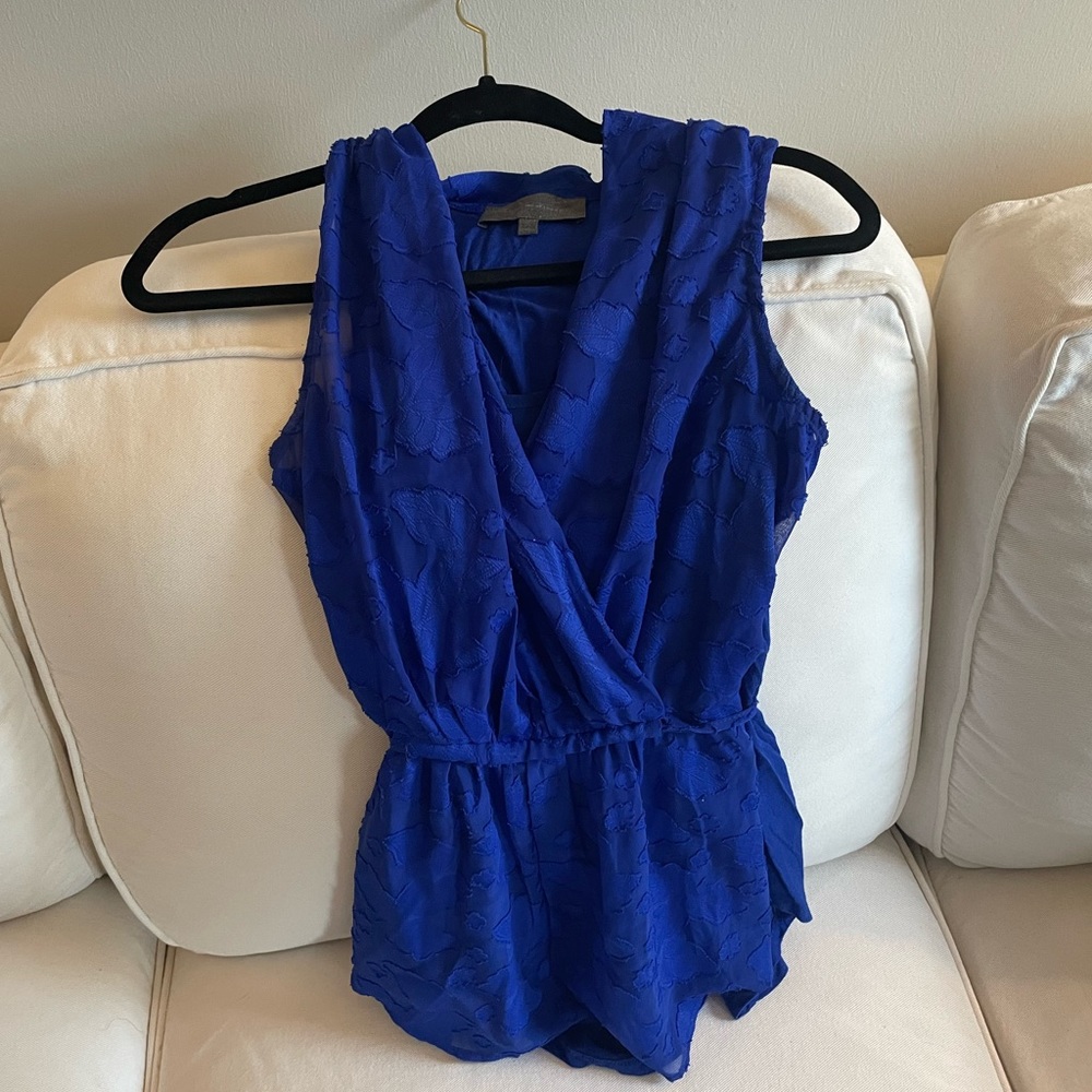 Anthropologie Sundays in Brooklyn Blue Sleeveless Blouse - Size Small